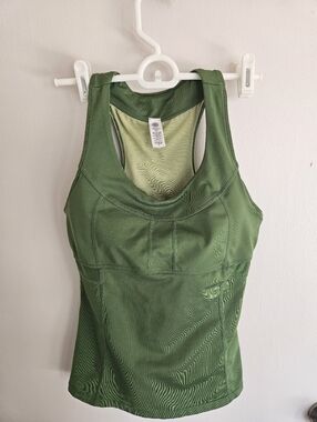 Athleta Green Racerback Athletic Tank Top